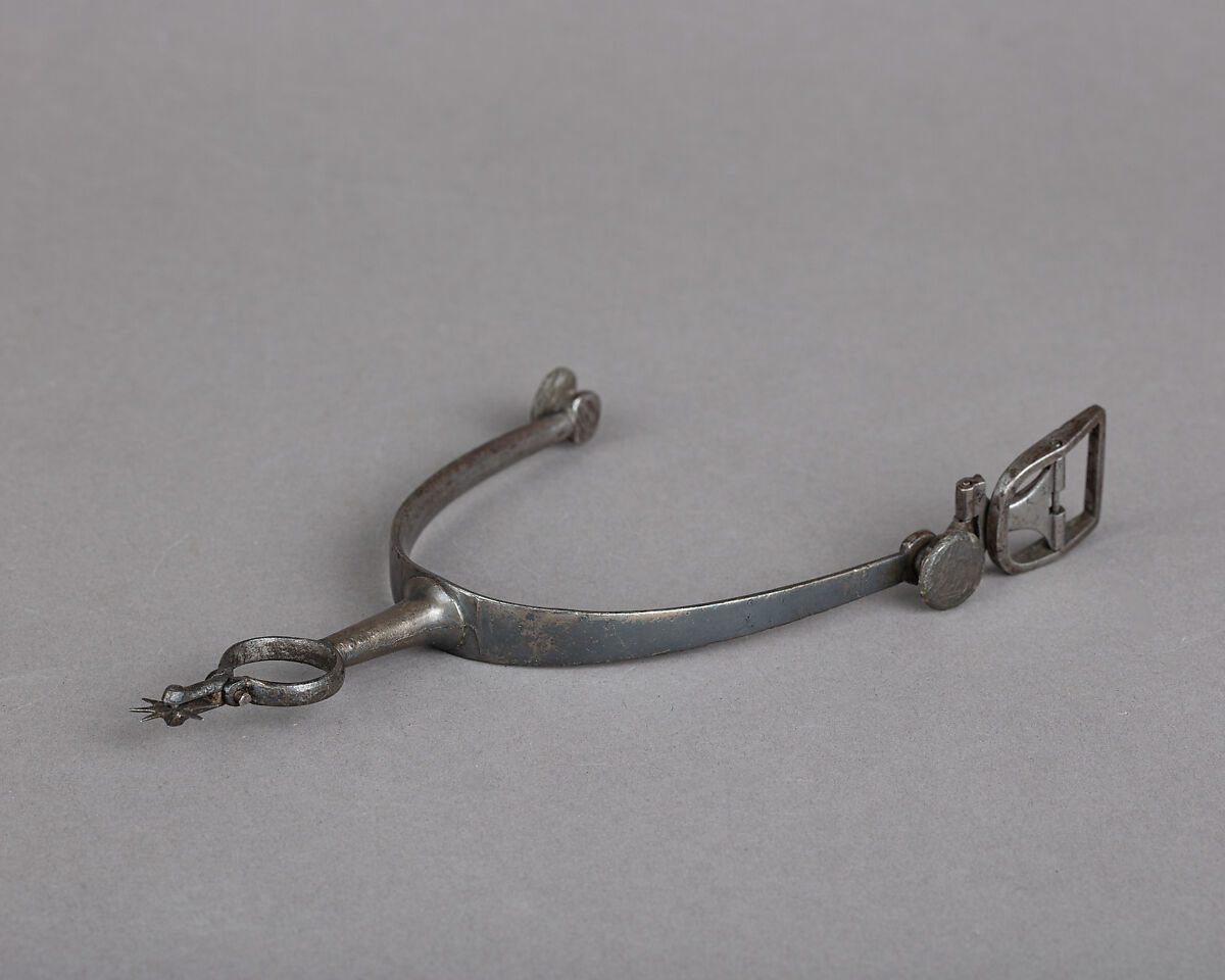 Rowel Spur, Iron alloy, silver, German