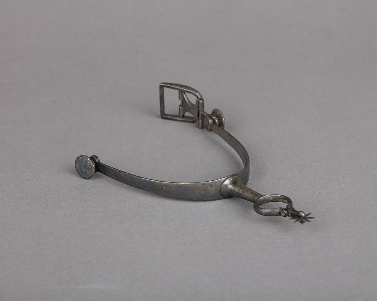 Rowel Spur, Iron alloy, silver, German