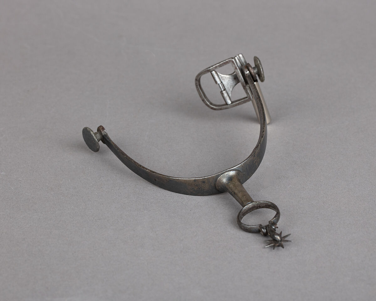 Rowel Spur, Iron alloy, silver, German