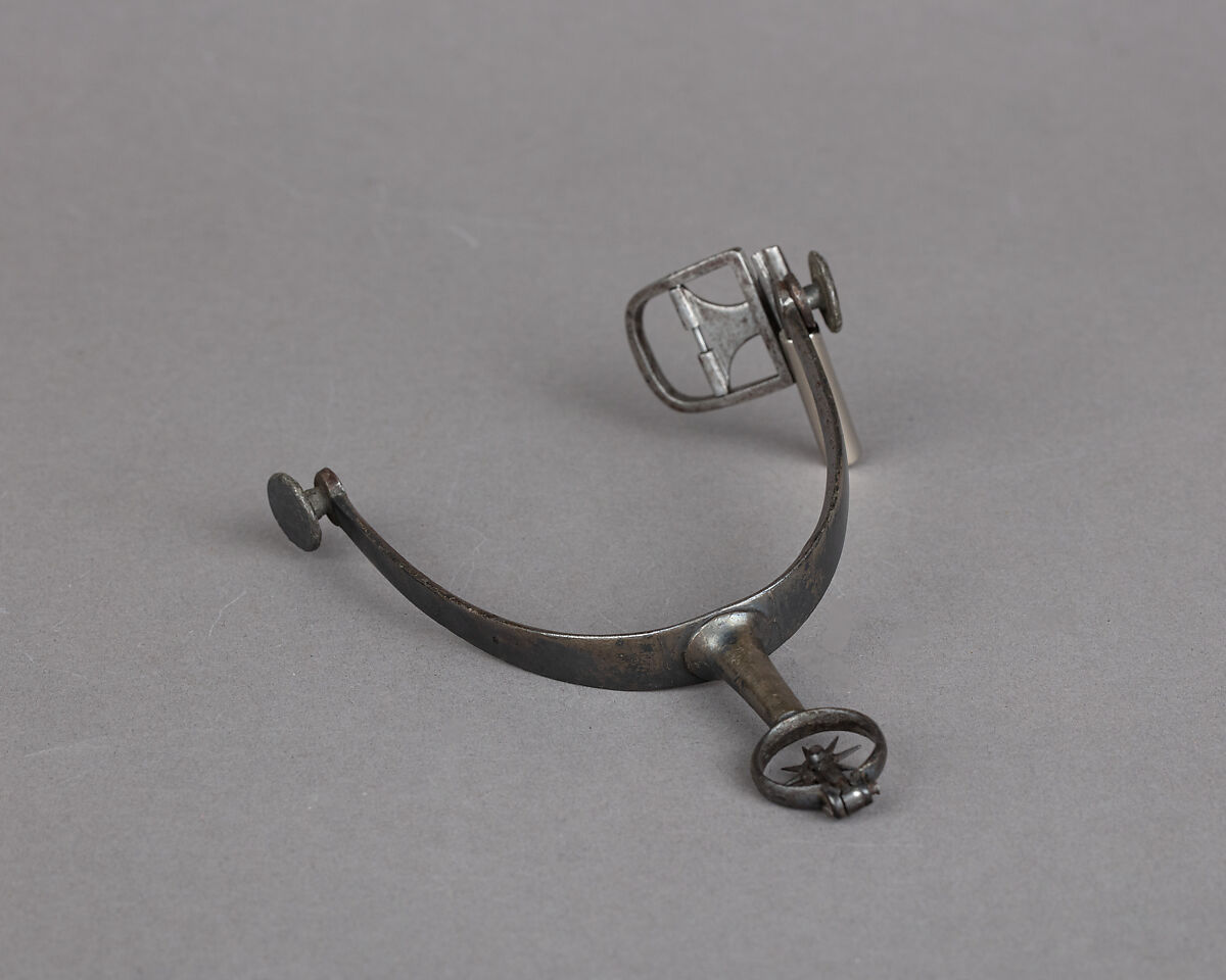Rowel Spur, Iron alloy, silver, German