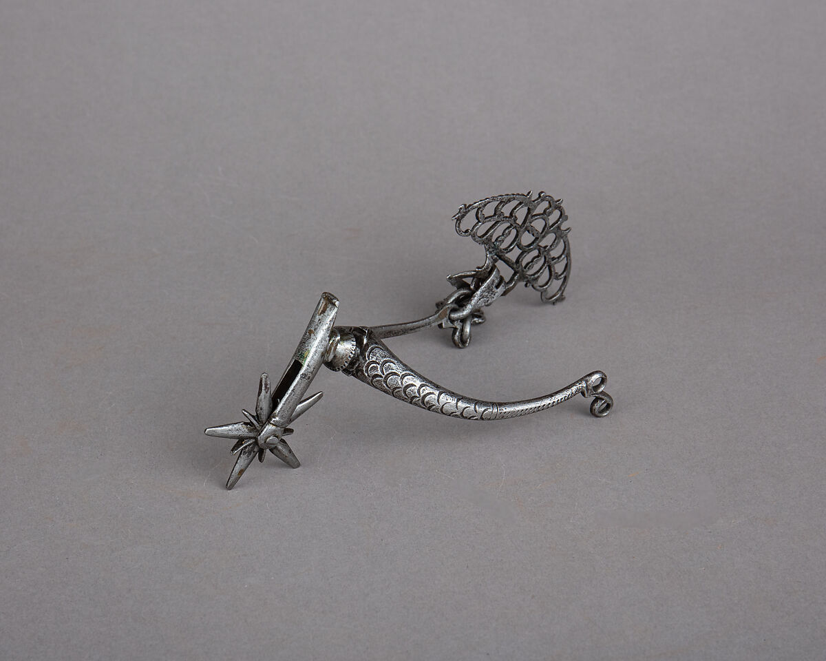 Rowel Spur (Left), Iron alloy, Netherlandish or Spanish