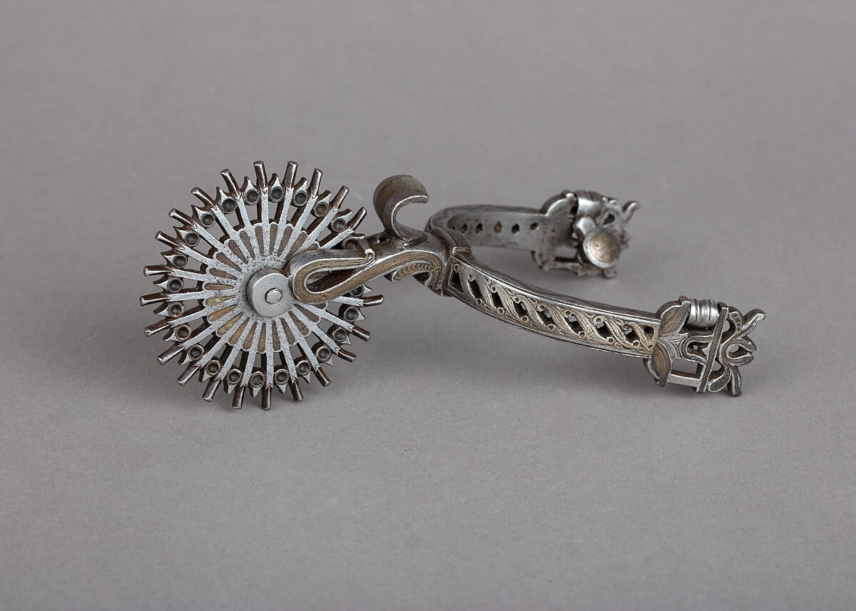 Rowel Spur, Iron, silver, Mexican