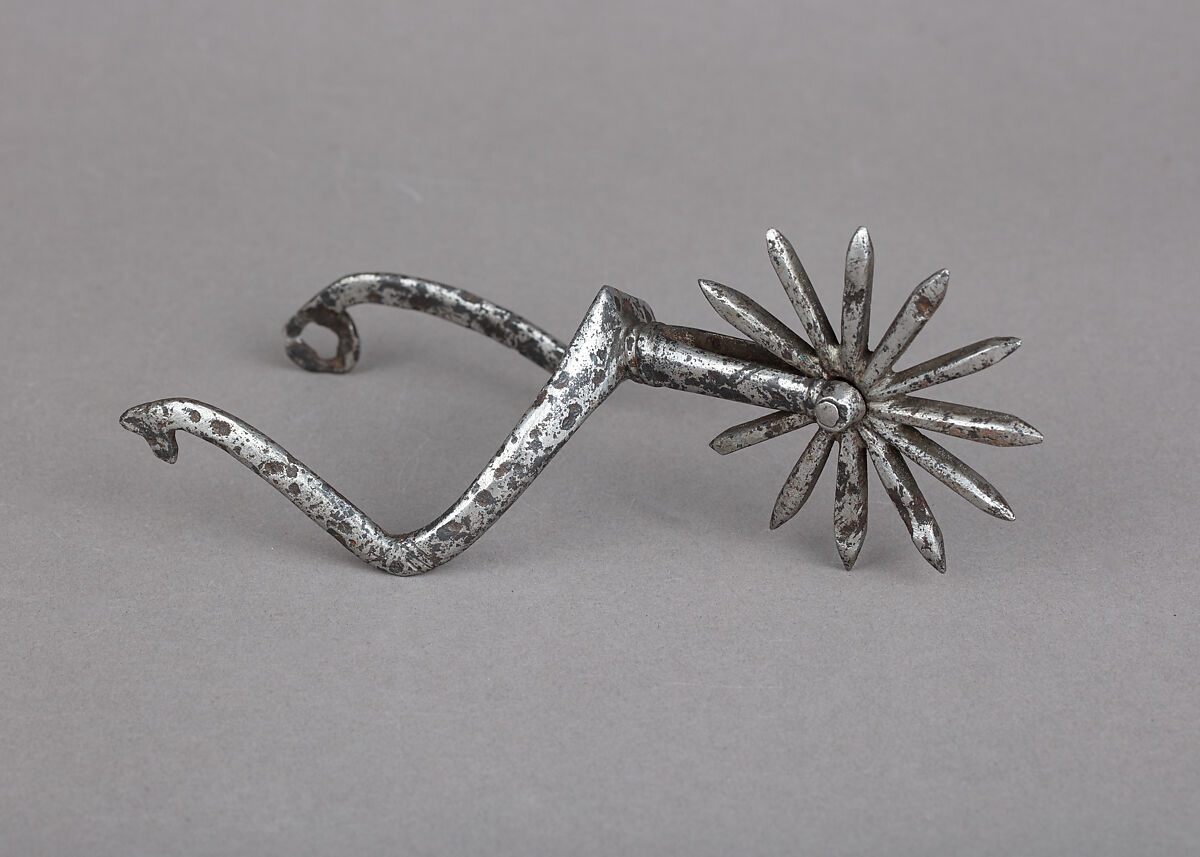 Rowel Spur, Iron alloy, possibly German 