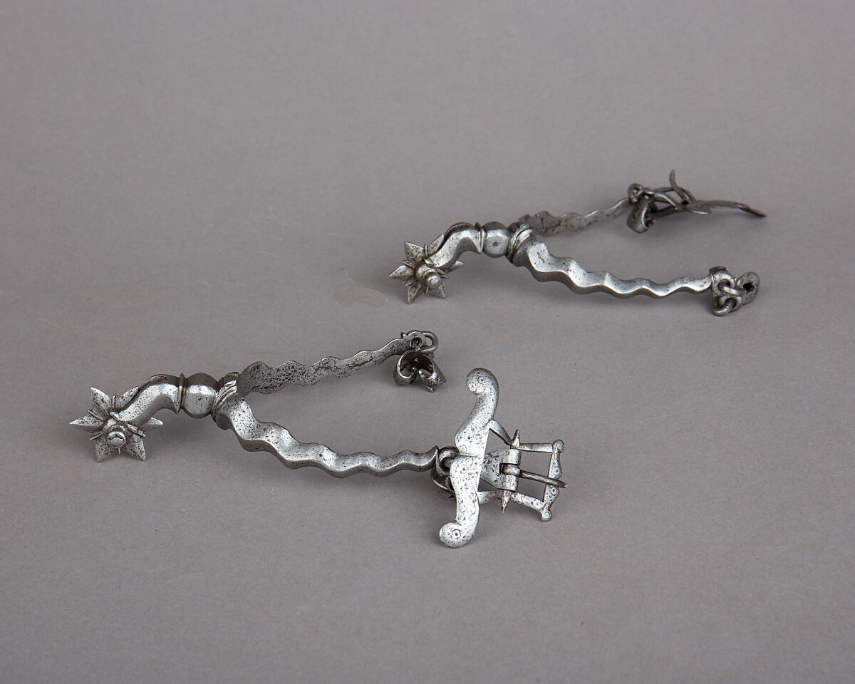 Pair of Rowel Spurs, Iron alloy, German 