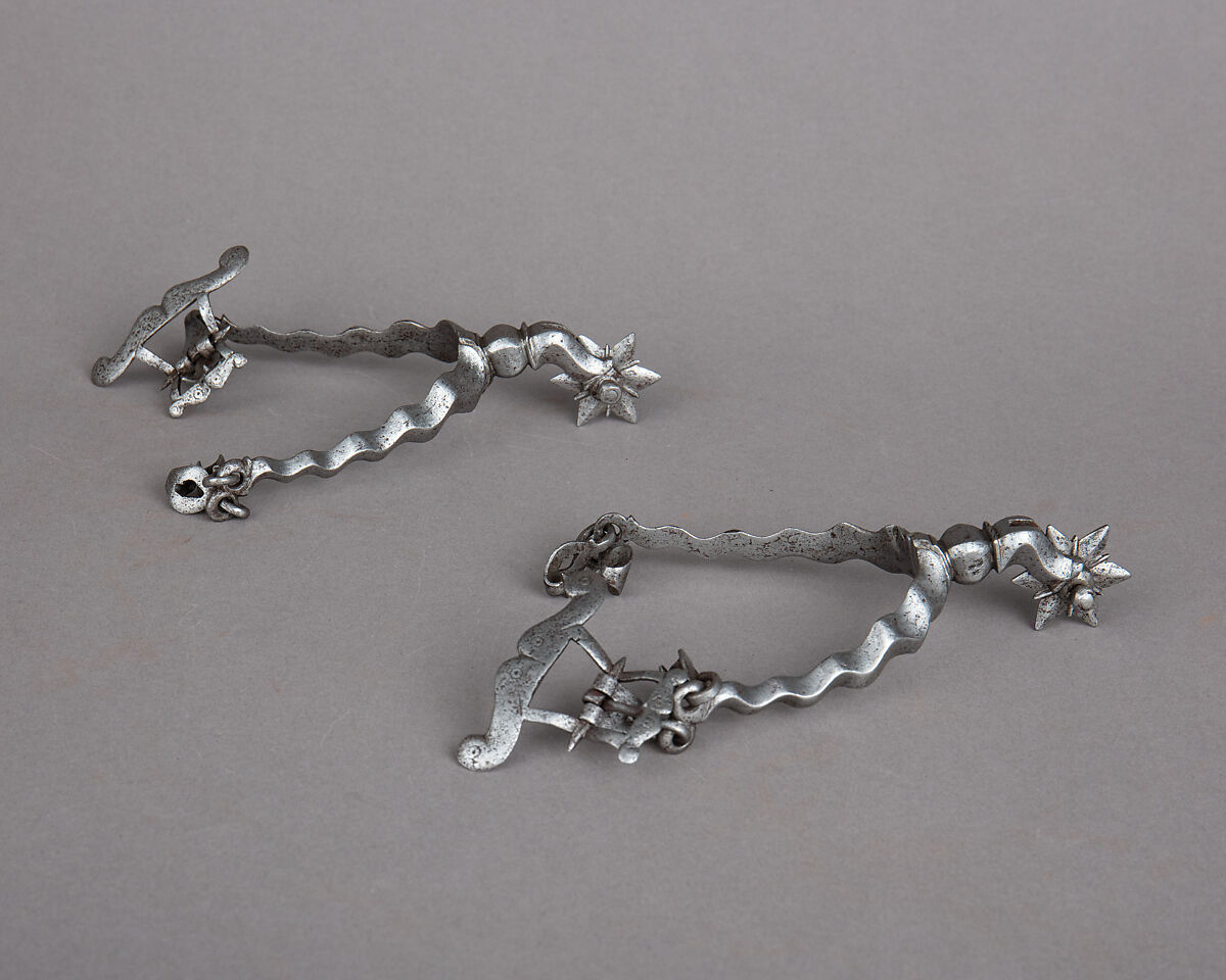 Pair of Rowel Spurs, Iron alloy, German