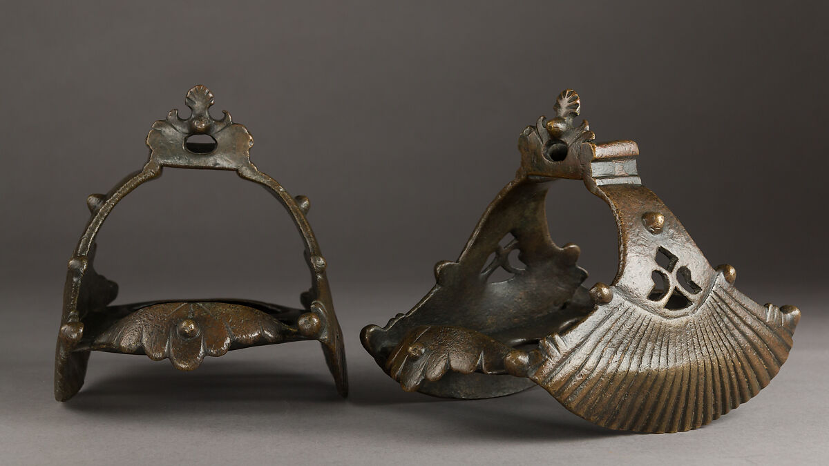 Pair of Stirrups, Copper alloy, Chilean 