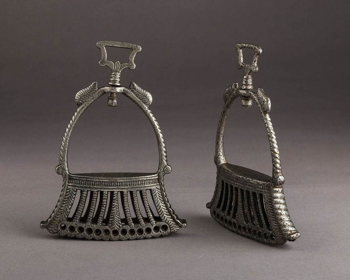 Pair of Stirrups, Iron alloy, Argentinian 