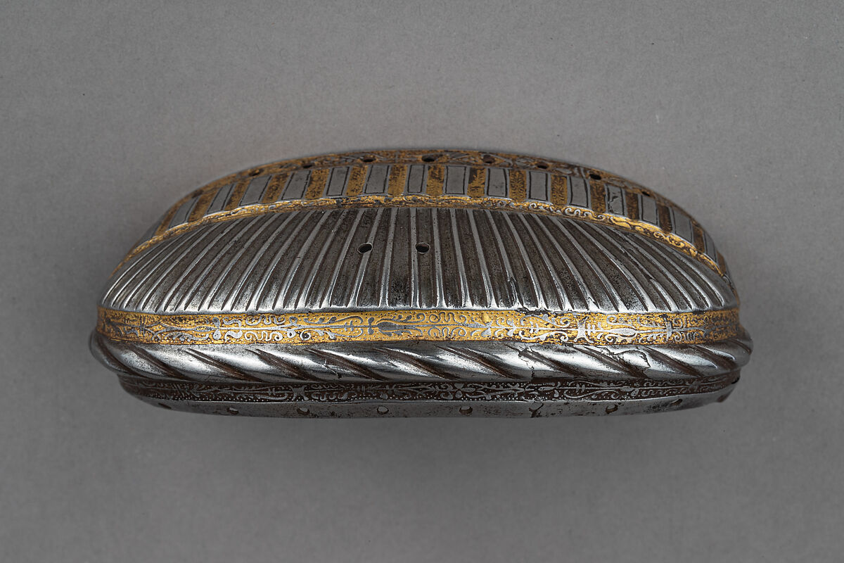Toe Cap for a Foot Defense (Sabaton), Steel, gold, German, Augsburg