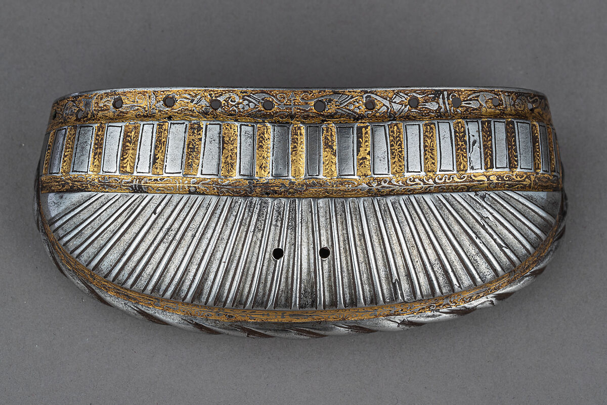 Toe Cap for a Foot Defense (Sabaton), Steel, gold, German, Augsburg