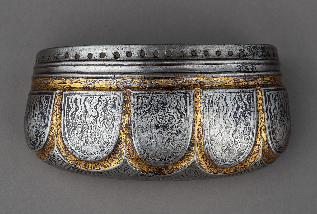 Toe Cap for a Foot Defense (Sabaton), Steel, gold, German, Augsburg