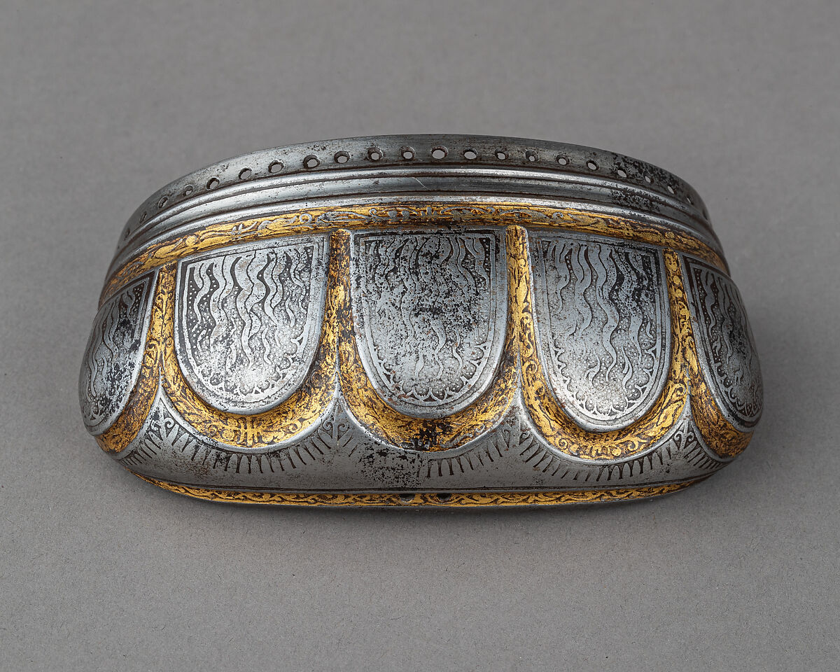 Toe Cap for a Foot Defense (Sabaton), Steel, gold, German, Augsburg