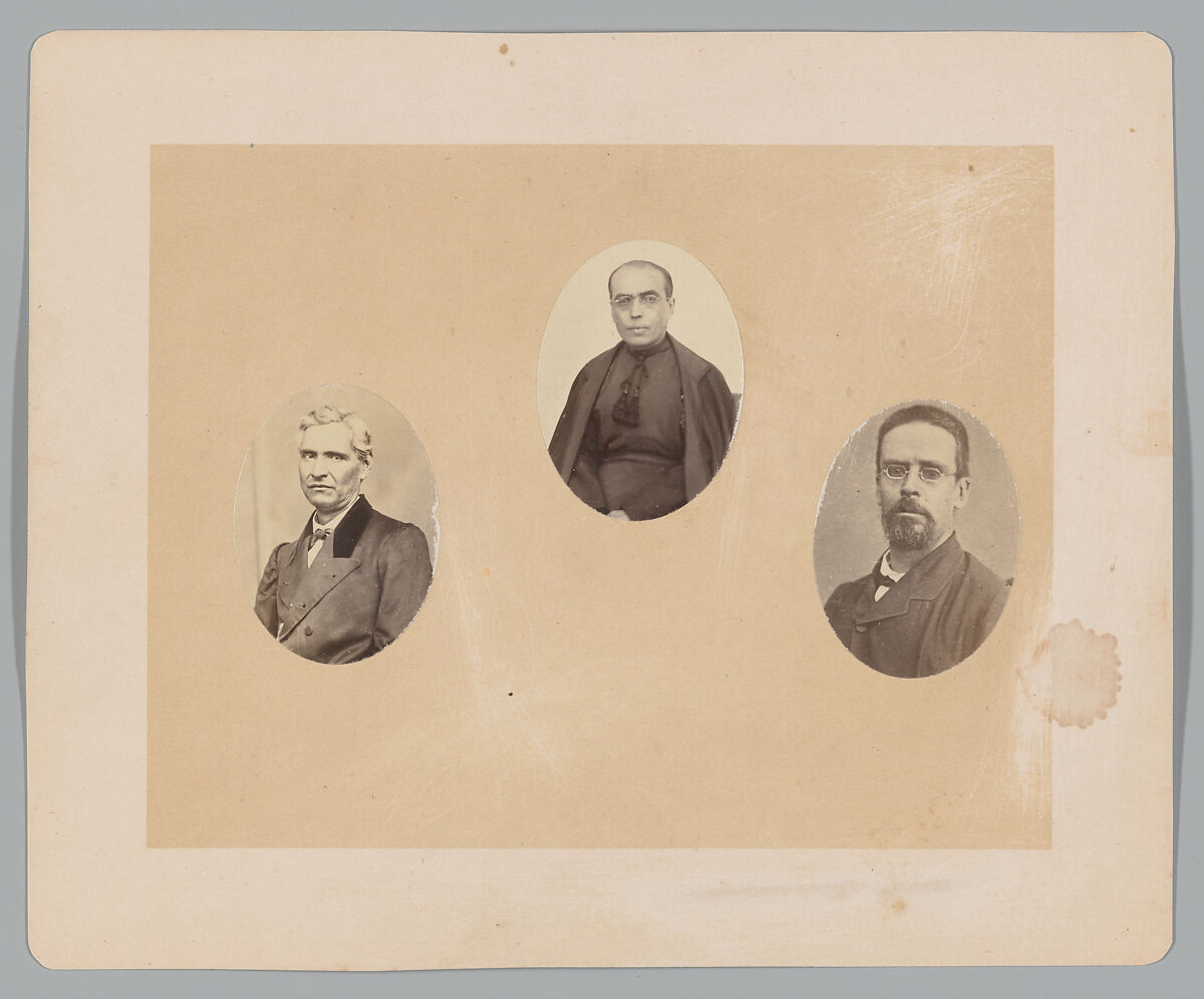 [Three Portraits], François Aubert (French, 1829–1906), Albumen silver print from glass negative 