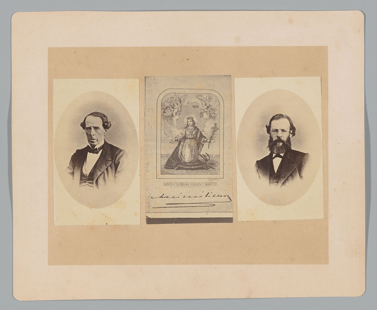 [Baron von Magnus, autograph of Emperor Maximilian of Mexico, Dr. Bosch], François Aubert (French, 1829–1906), Albumen silver print from glass negative 