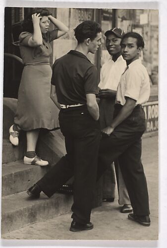 [Group of Teenagers on a Stoop, New York]