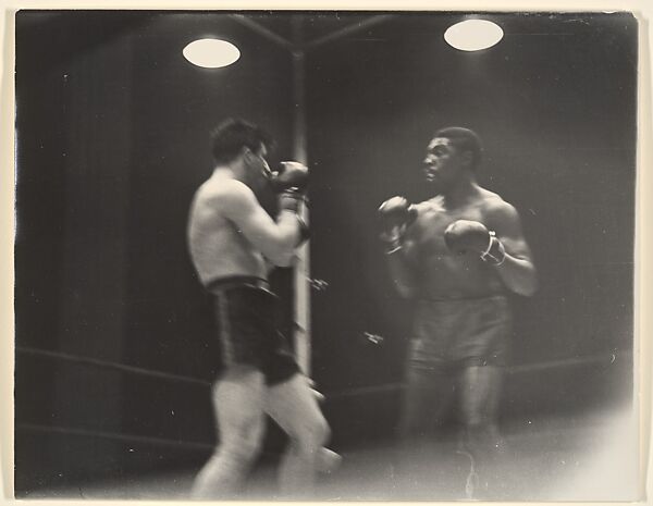 [Two Boxers Sparring in a Ring, New York], Sid Grossman (American, 1913–1955), Gelatin silver print 