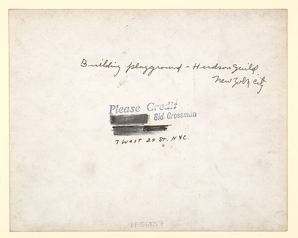 Building Playground - Hudson Guild, New York City, Sid Grossman (American, 1913–1955), Gelatin silver print