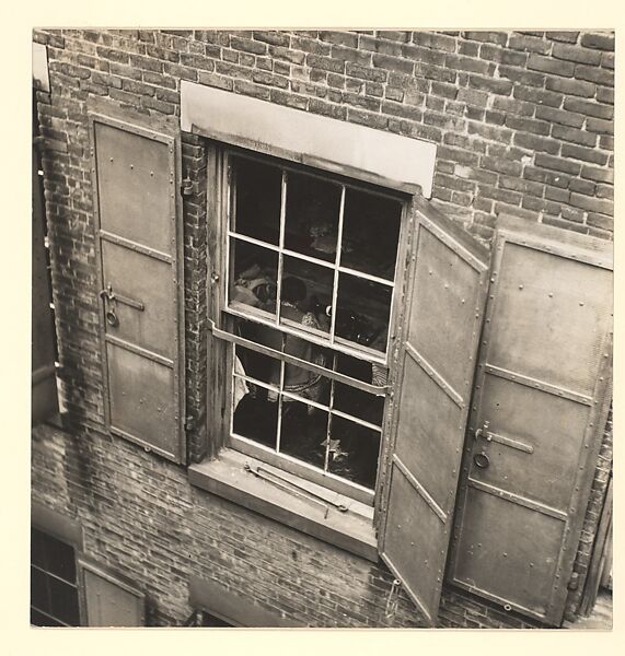 [Looking into Window of Garment Factory, New York], Sid Grossman (American, 1913–1955), Gelatin silver print 