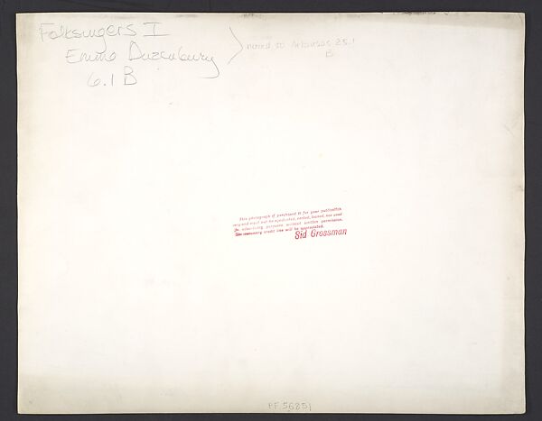 Emma Dusenbury, Sid Grossman (American, 1913–1955), Gelatin silver print