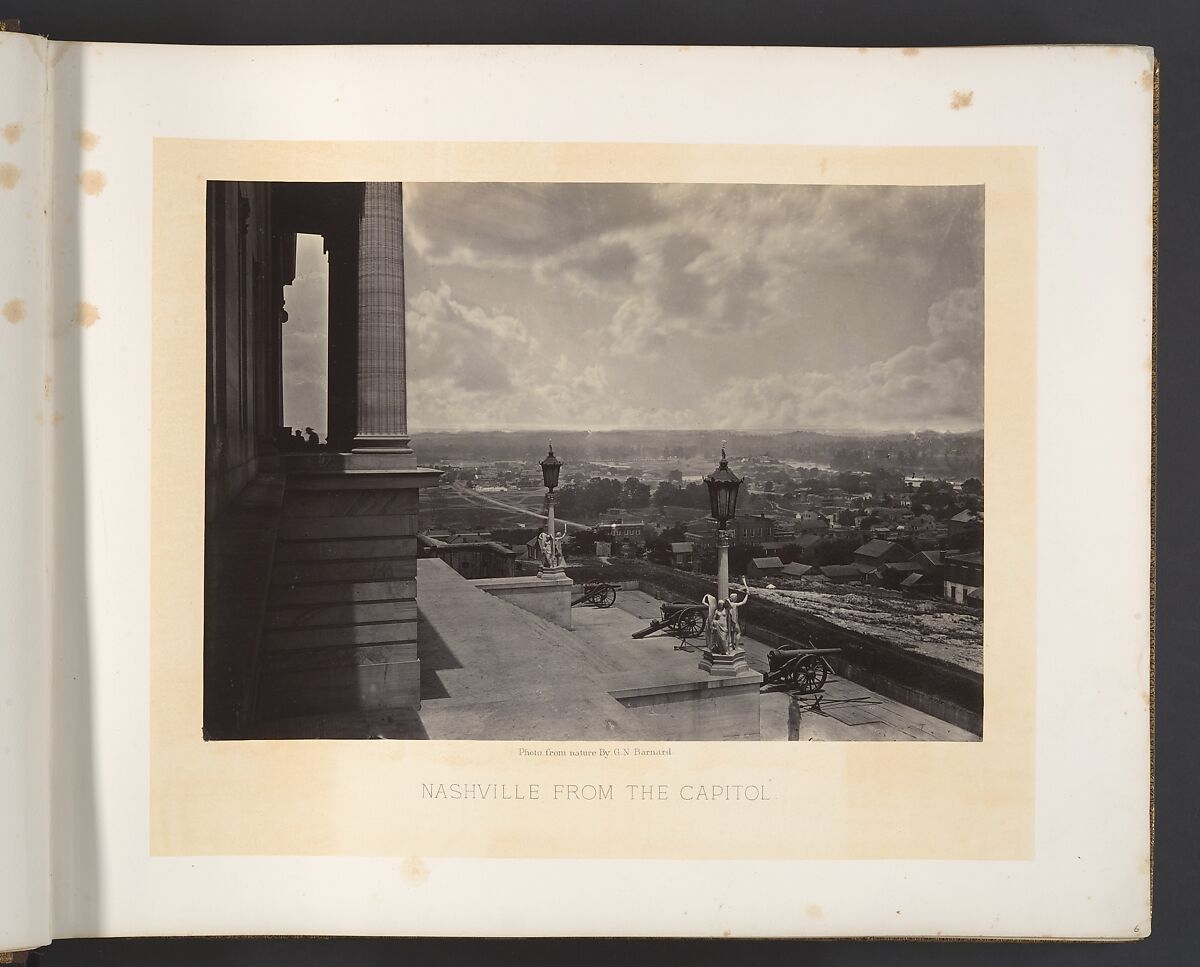 Nashville from the Capitol, George N. Barnard (American, 1819–1902), Albumen silver print from glass negative 