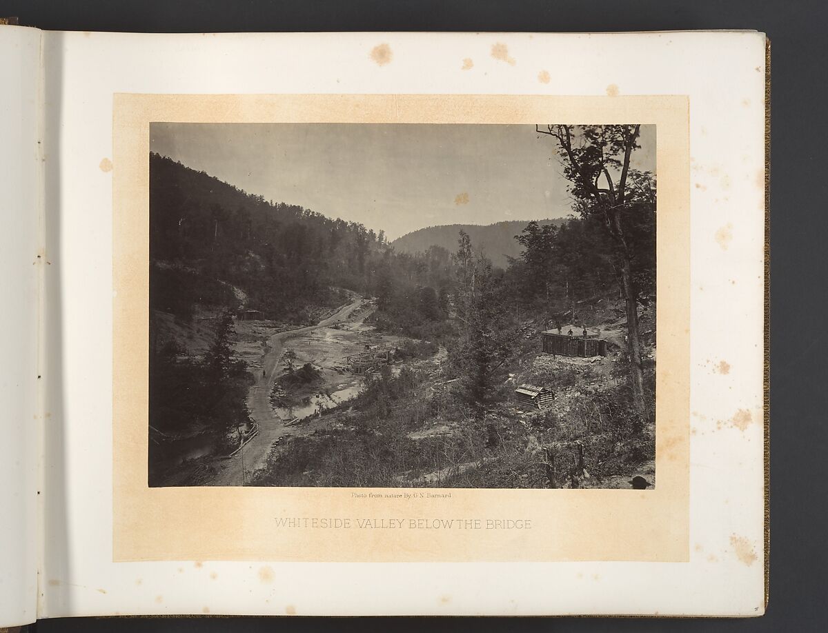 Whiteside Valley Below the Bridge, George N. Barnard (American, 1819–1902), Albumen silver print from glass negative 