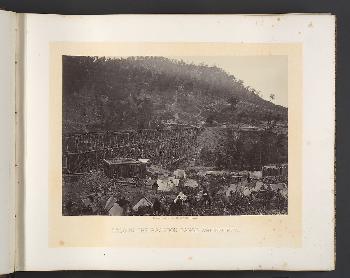 Pass in the Racoon Range, Whiteside No. 1, George N. Barnard (American, 1819–1902), Albumen silver print from glass negative 