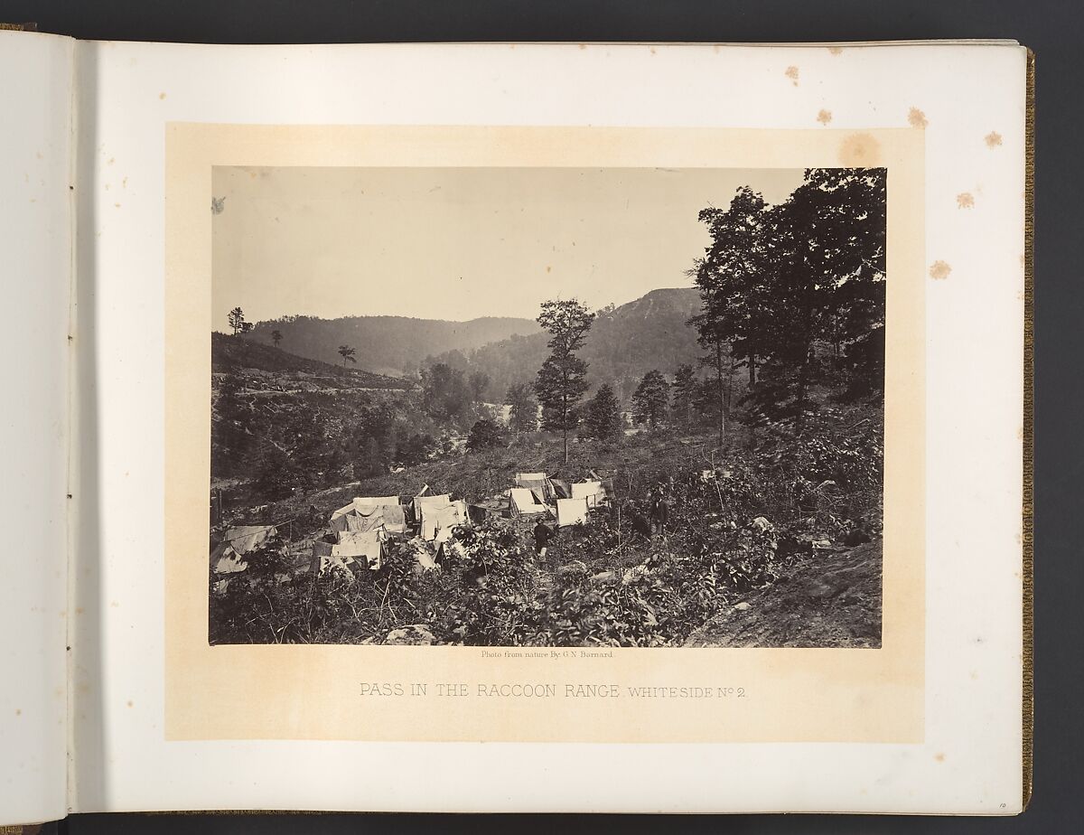 Pass in the Raccoon Range, Whiteside No. 2, George N. Barnard (American, 1819–1902), Albumen silver print from glass negative 