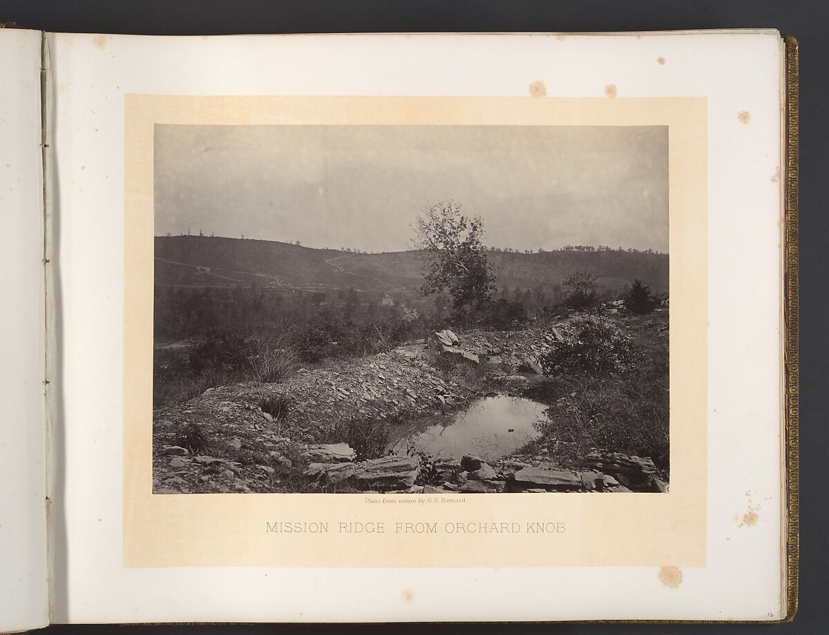 Mission Ridge from Orchard Knob, George N. Barnard (American, 1819–1902), Albumen silver print from glass negative 