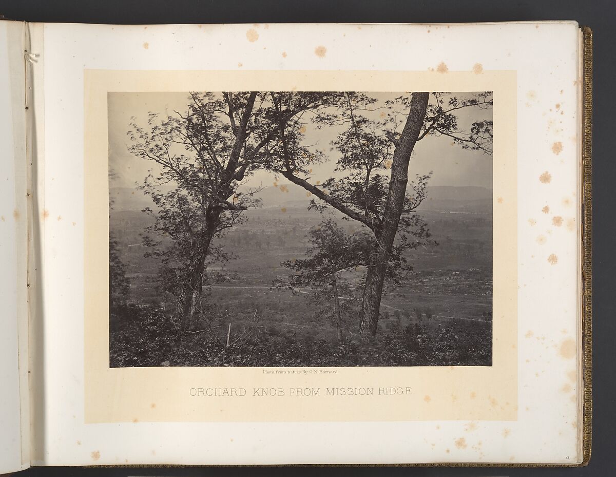 Orchard Knob from Mission Ridge, George N. Barnard (American, 1819–1902), Albumen silver print from glass negative 