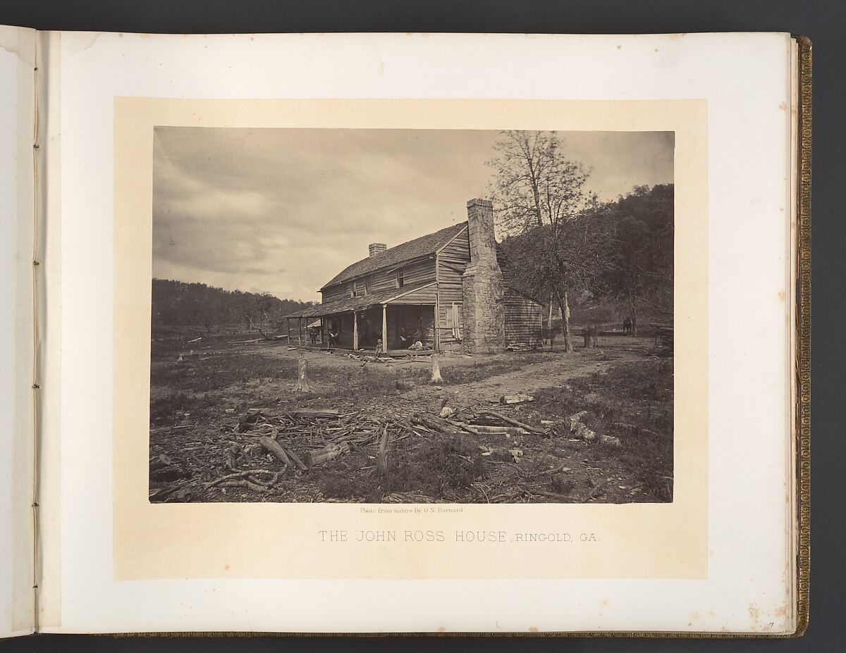 The John Ross House, Ringold, Georgia, George N. Barnard (American, 1819–1902), Albumen silver print from glass negative 