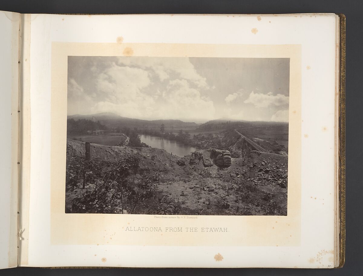 Allatoona from the Etawah, George N. Barnard (American, 1819–1902), Albumen silver print from glass negative 