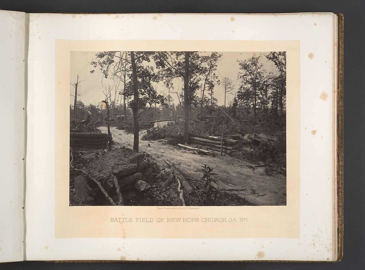 Battle Field of New Hope Church, Georgia No. 1, George N. Barnard (American, 1819–1902), Albumen silver print from glass negative 
