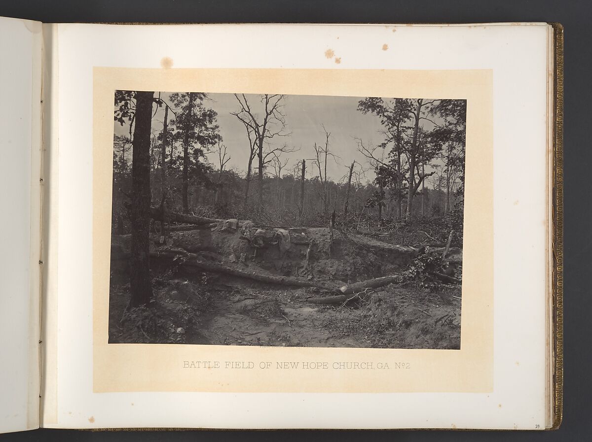 Battle Field of New Hope Church, Georgia No. 2, George N. Barnard (American, 1819–1902), Albumen silver print from glass negative 