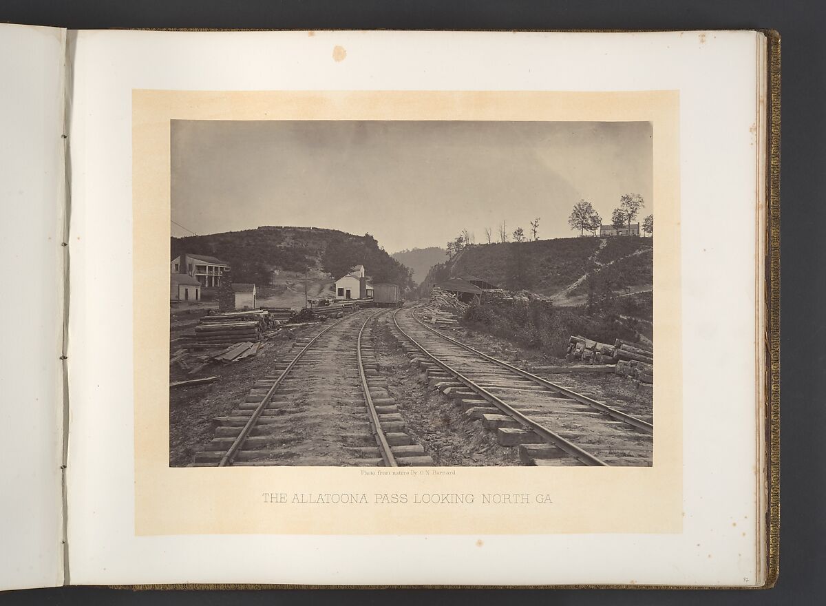 The Allatoona Pass Looking North, Georgia, George N. Barnard (American, 1819–1902), Albumen silver print from glass negative 
