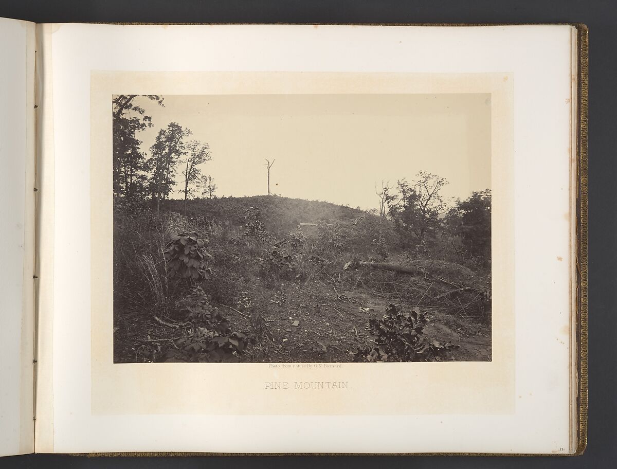 Pine Mountain, George N. Barnard (American, 1819–1902), Albumen silver print from glass negative 