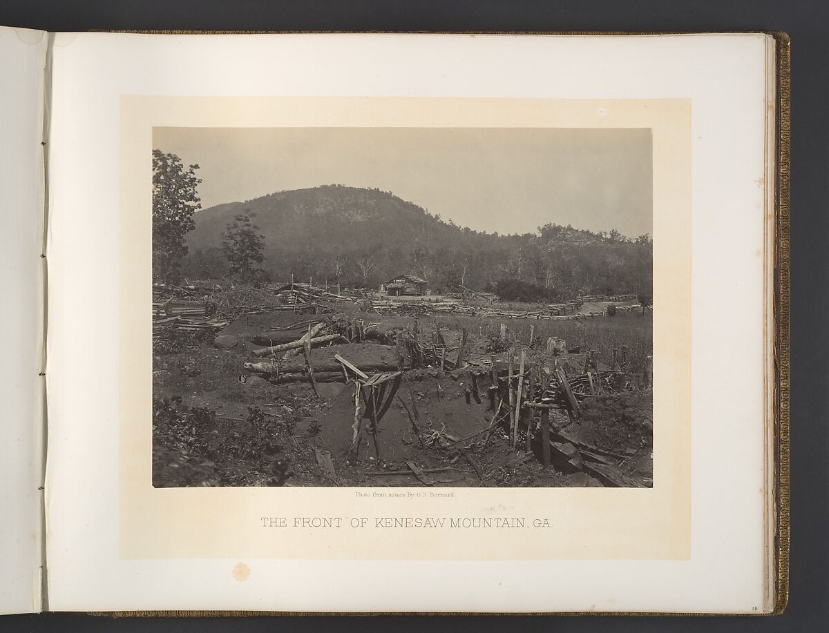 The Front of Kenesaw Mountain, Georgia, George N. Barnard (American, 1819–1902), Albumen silver print from glass negative 