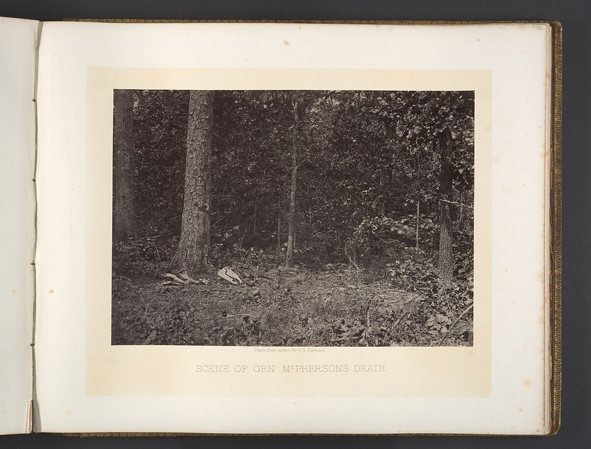 Scene of General McPherson's Death, George N. Barnard (American, 1819–1902), Albumen silver print from glass negative 