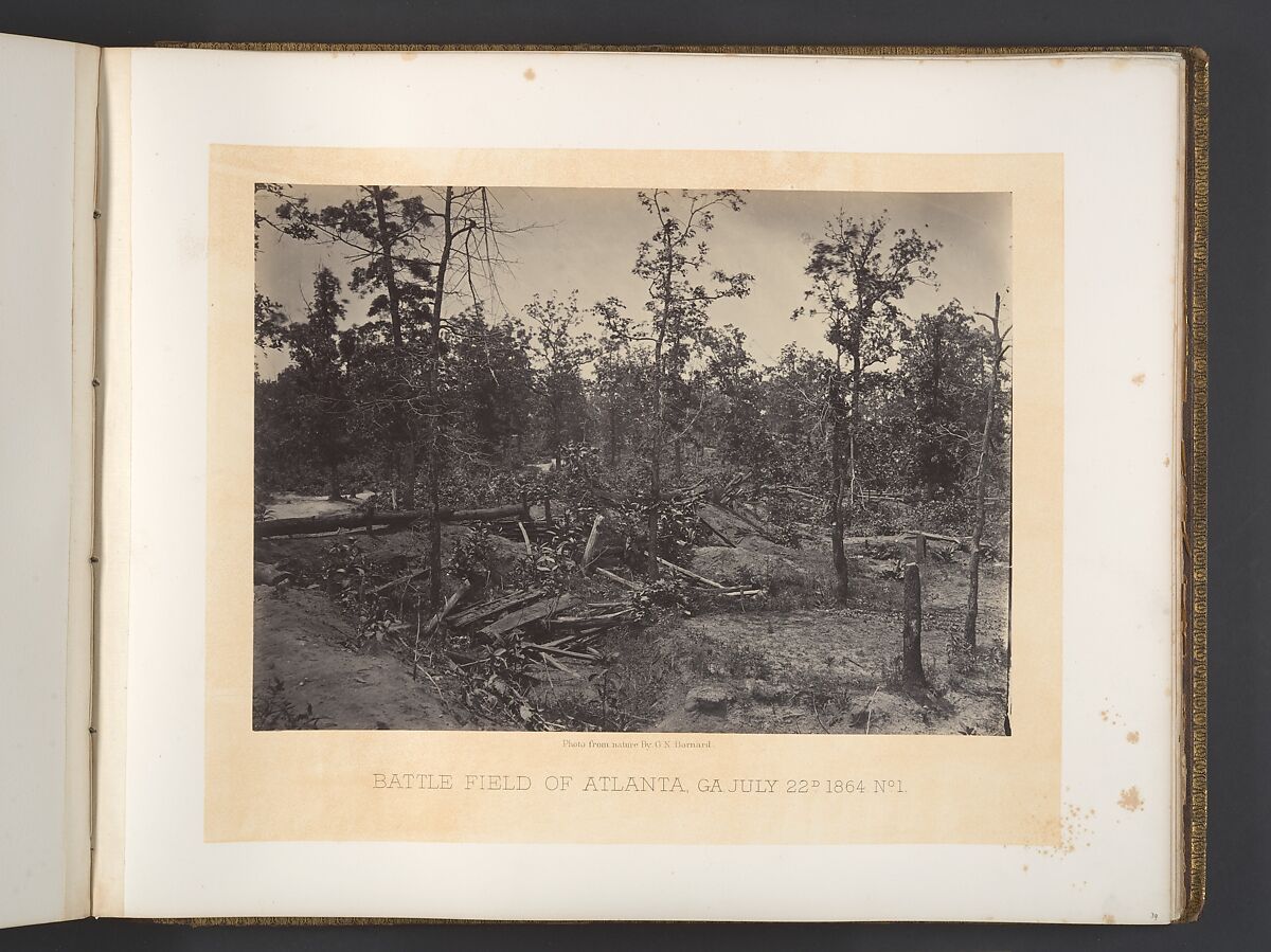 Battle Field of Atlanta, Georgia, July 22nd 1864 No. 1, George N. Barnard (American, 1819–1902), Albumen silver print from glass negative 