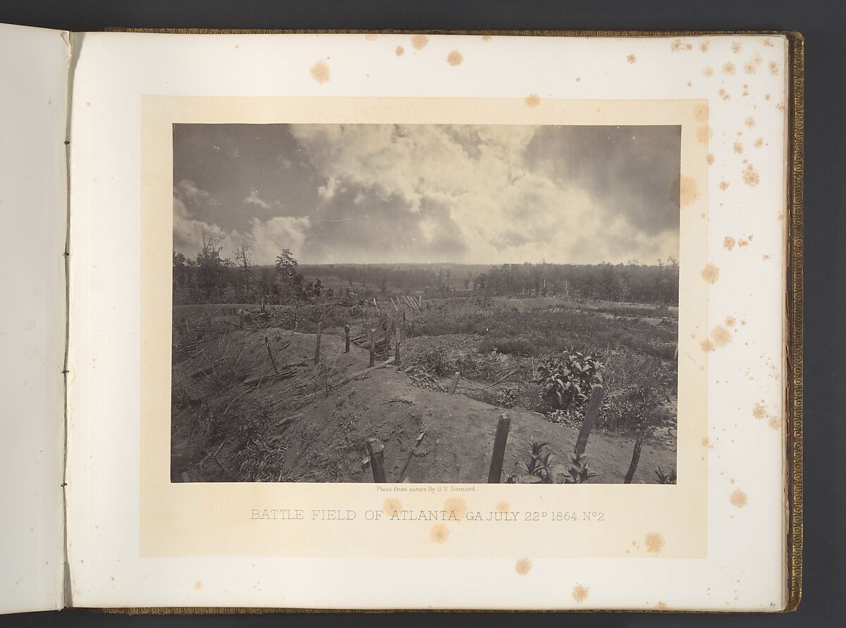 Battle Field of Atlanta, Georgia, July 22nd 1864 No. 2, George N. Barnard (American, 1819–1902), Albumen silver print from glass negative 