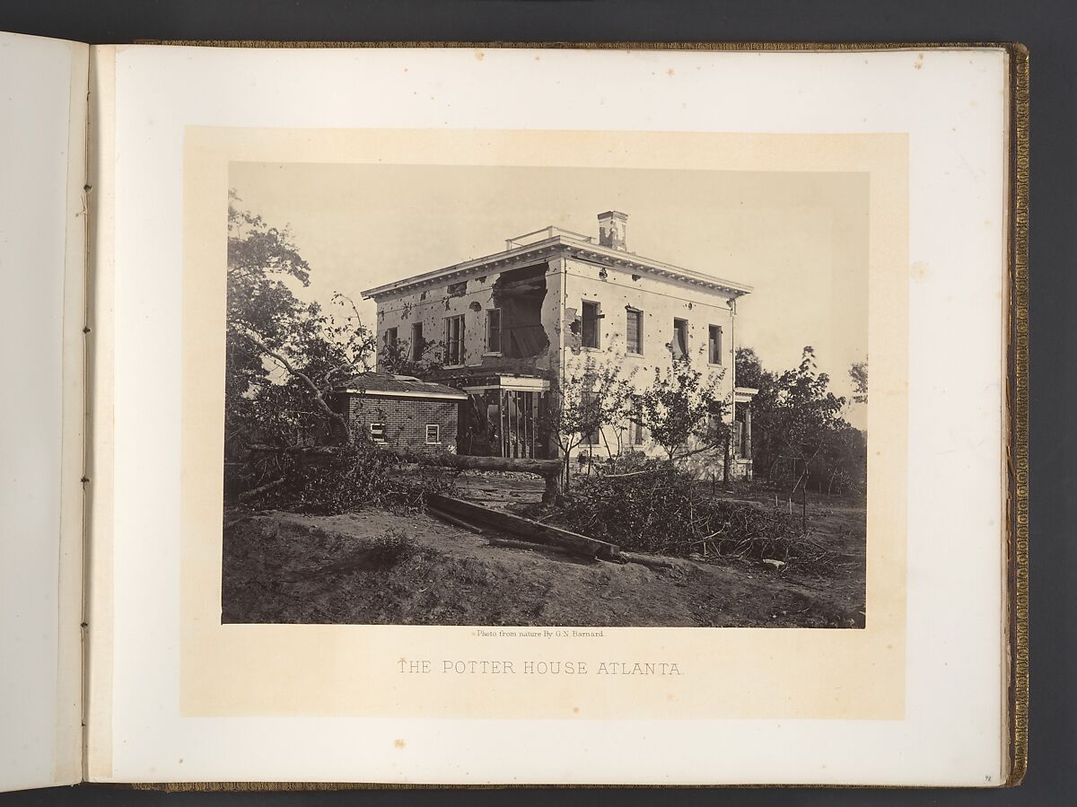 The Potter House, Atlanta, George N. Barnard (American, 1819–1902), Albumen silver print from glass negative 