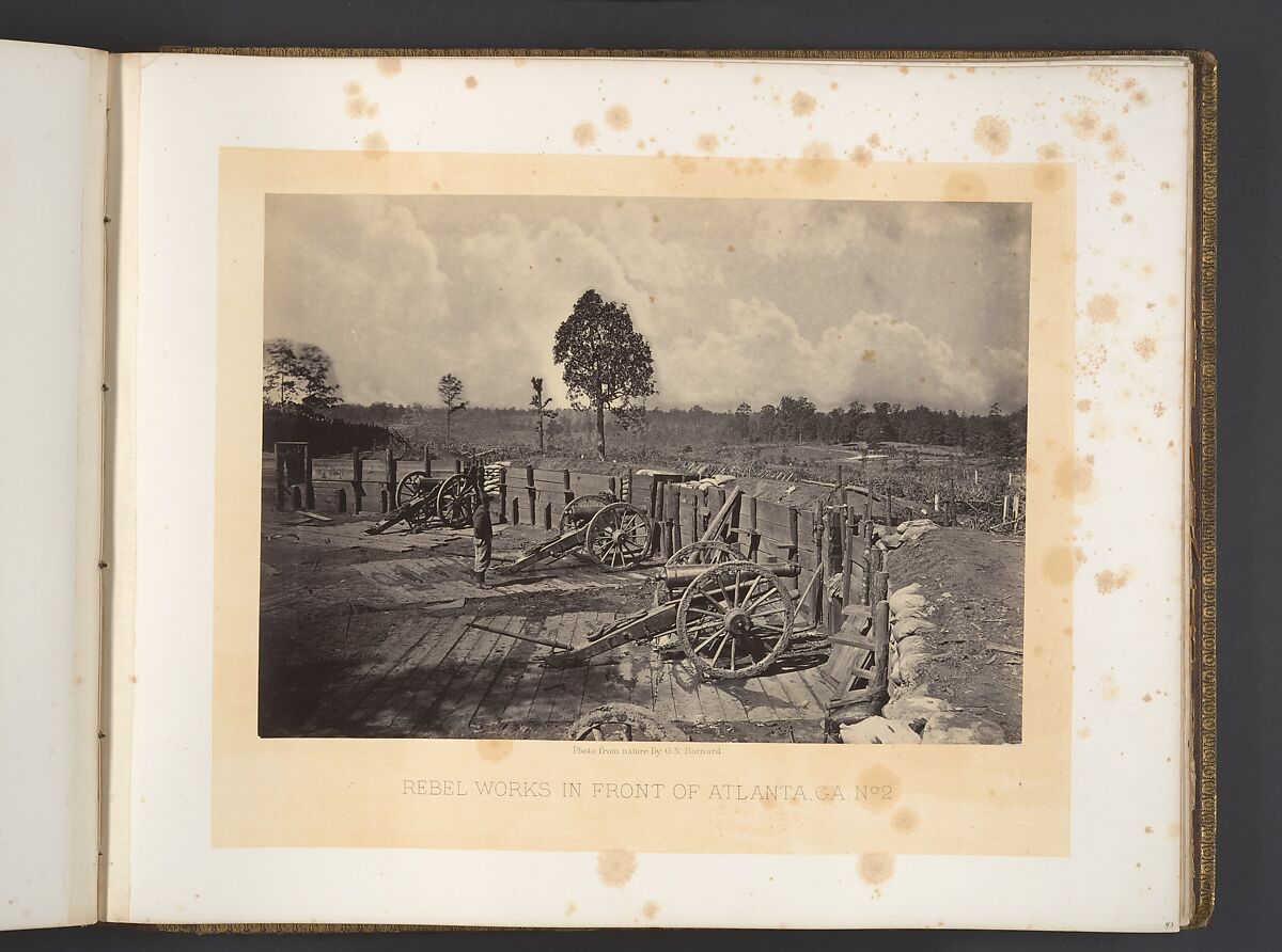 Rebel Works in Front of Atlanta, Georgia No. 2, George N. Barnard (American, 1819–1902), Albumen silver print from glass negative 