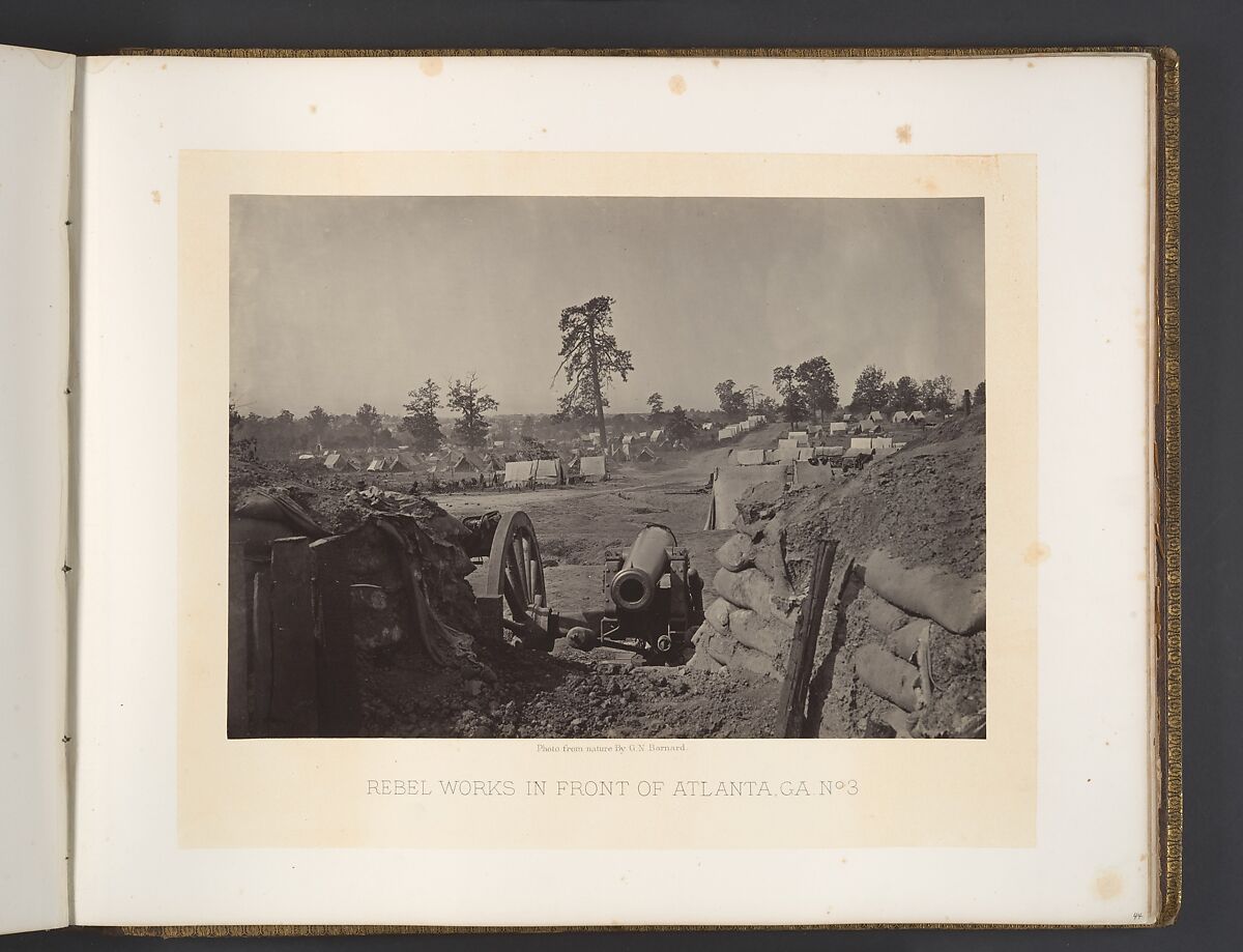 Rebel Works in Front of Atlanta, Georgia No. 3, George N. Barnard (American, 1819–1902), Albumen silver print from glass negative 