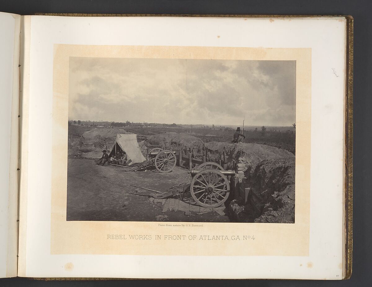 Rebel Works in Front of Atlanta, Georgia No. 4, George N. Barnard (American, 1819–1902), Albumen silver print from glass negative 