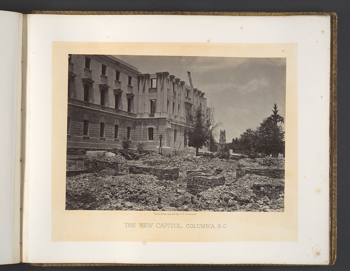 The New Capitol, Columbia, South Carolina, George N. Barnard (American, 1819–1902), Albumen silver print from glass negative 