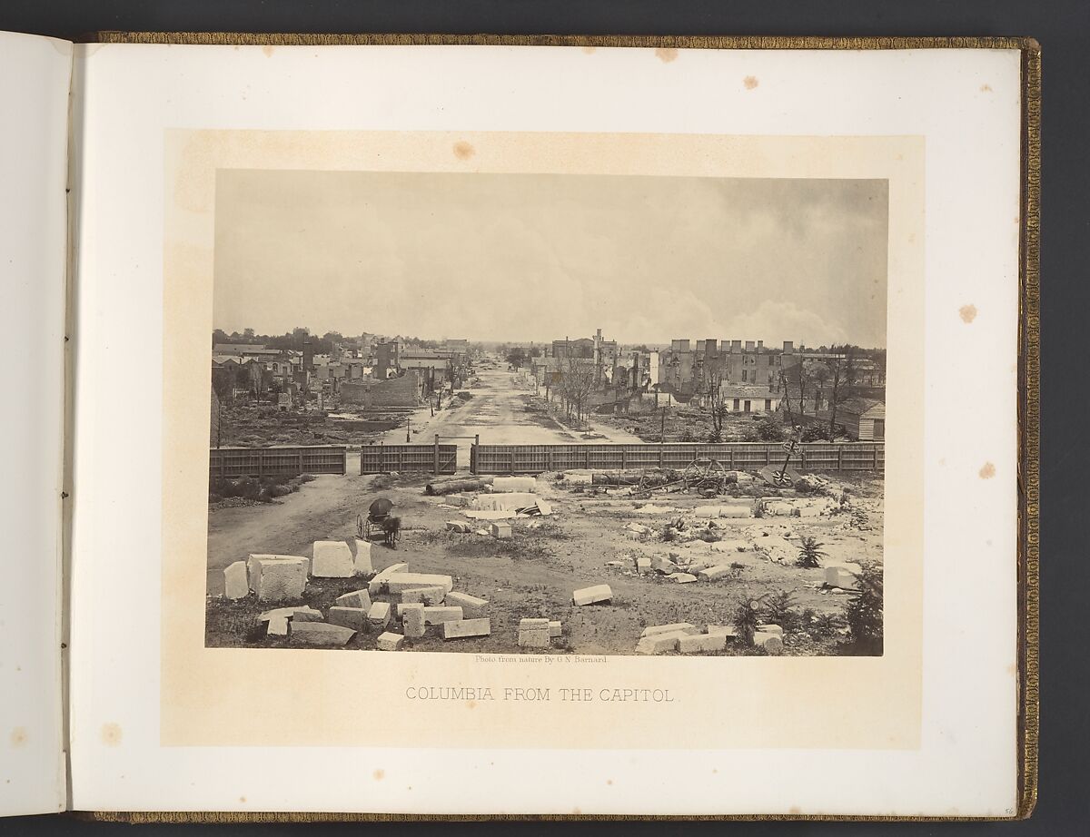 Columbia from the Capitol, George N. Barnard (American, 1819–1902), Albumen silver print from glass negative 