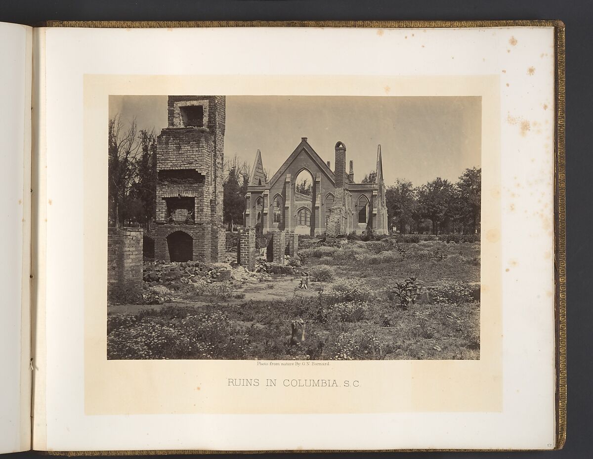 Ruins in Columbia, South Carolina, George N. Barnard (American, 1819–1902), Albumen silver print from glass negative 