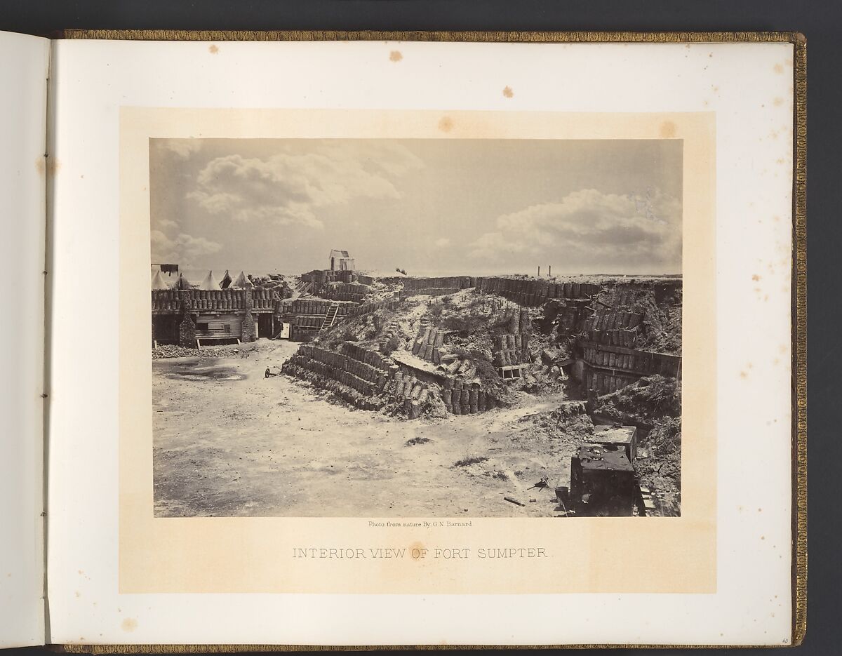 Interior View of Fort Sumpter, George N. Barnard (American, 1819–1902), Albumen silver print from glass negative 