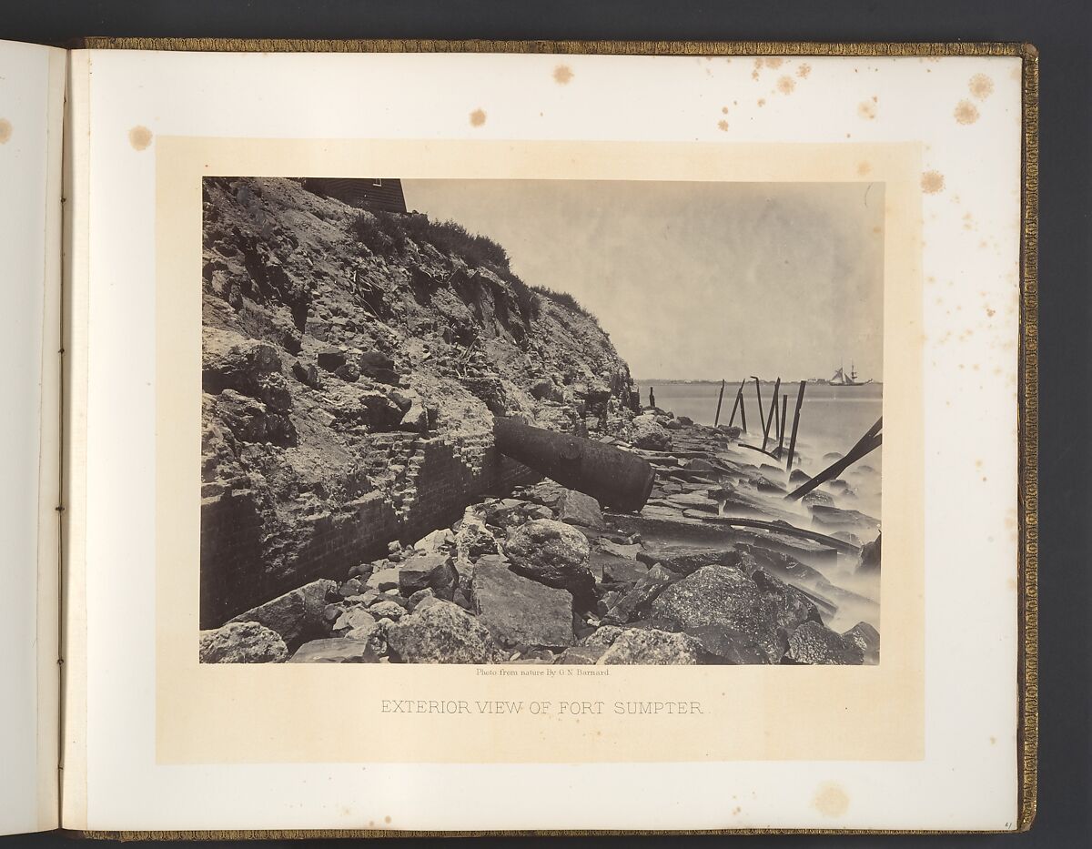 Exterior View of Fort Sumpter, George N. Barnard (American, 1819–1902), Albumen silver print from glass negative 