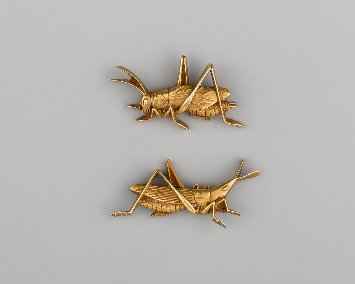 Pair of Sword-Grip Ornaments (Menuki), Gold, Japanese 