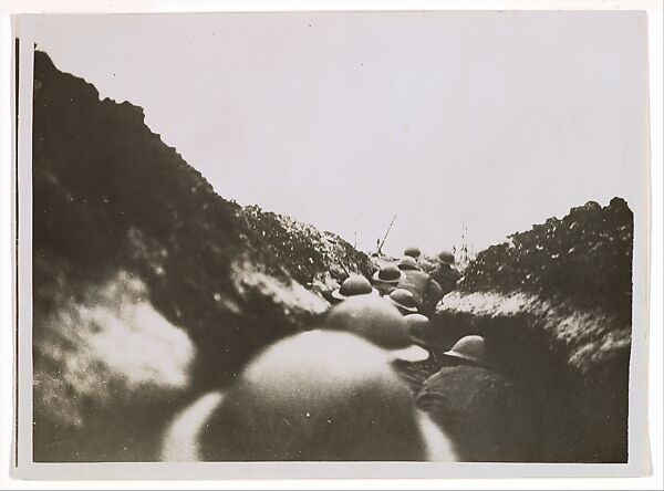 The Great British Advance in the West: A Raiding Party Waiting for the Word to Go, Western Front, France, John Warwick Brooke (British, London 1886–1929 London), Gelatin silver print 