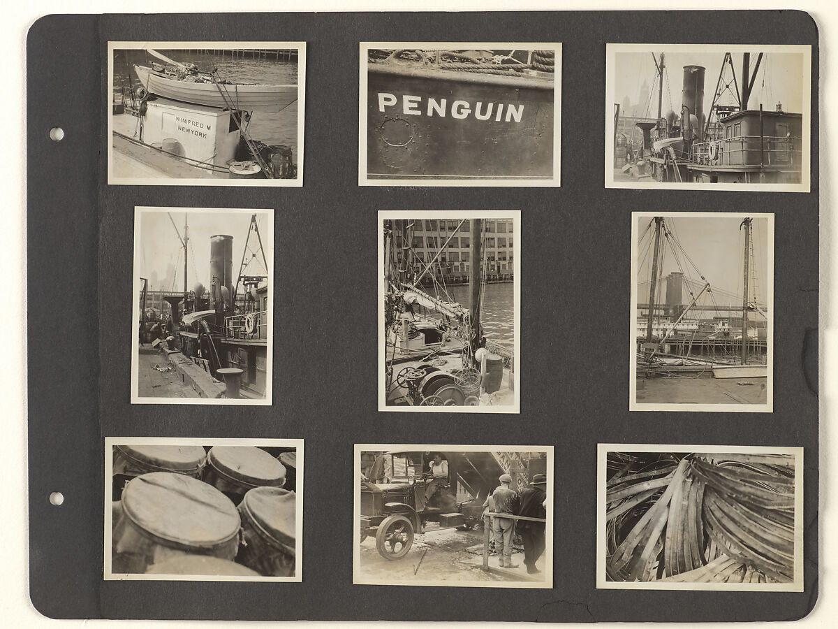 [Album Page 5: Pier 17, South Street Seaport, Manhattan], Berenice Abbott  American, Gelatin silver prints